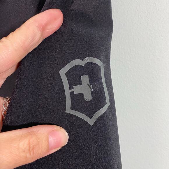 Victorinox Swiss Army Black 2 Way Zip Reinforced Elbow Softshell Jacket Size L - Picture 6 of 11